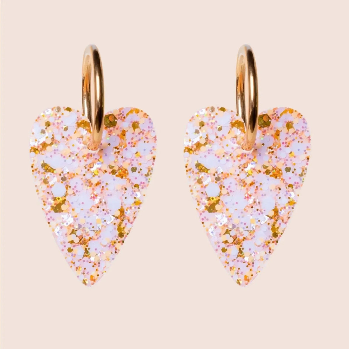 Boucles d'oreilles Cœur Ivoire Orange – Les Nicolettes