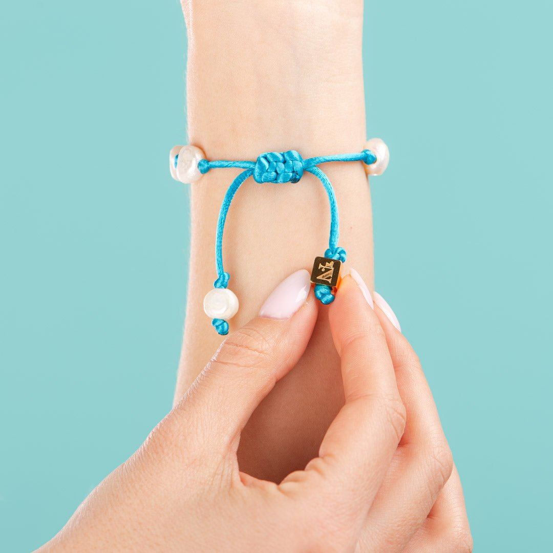 Bracelets Océan Fleur Bleu-Les Nicolettes
