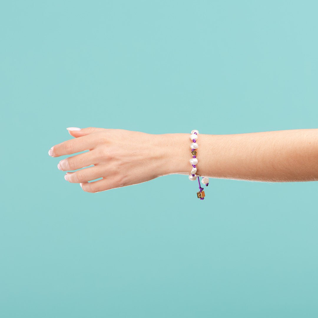Bracelets Océan Fleur Violet-Les Nicolettes
