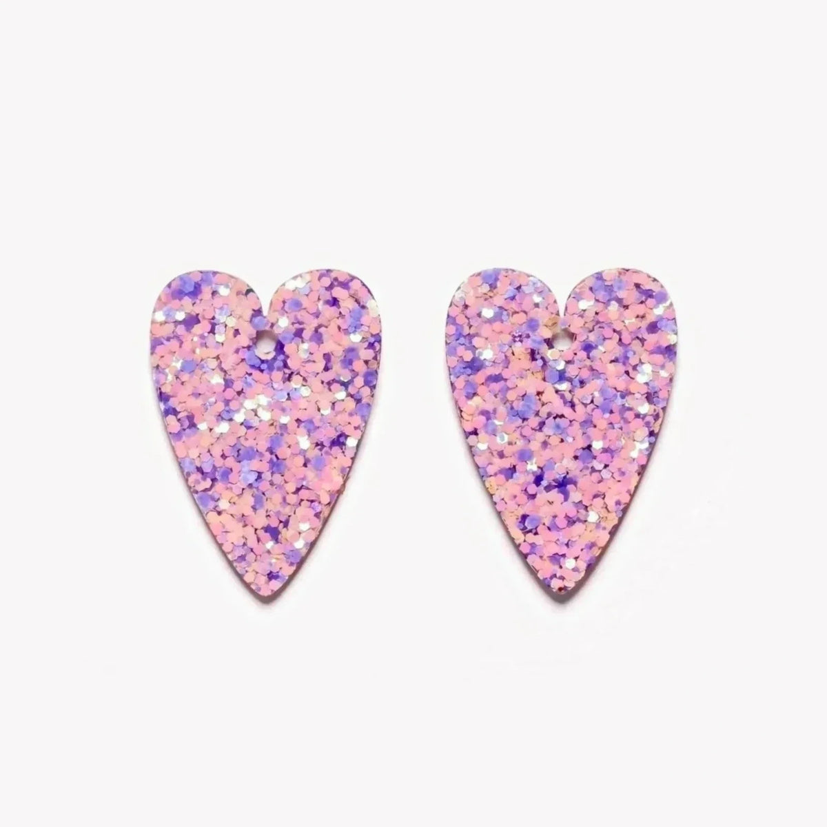 Paire de charms Cœur coloris Mauve Orange (n°11) – Les Nicolettes