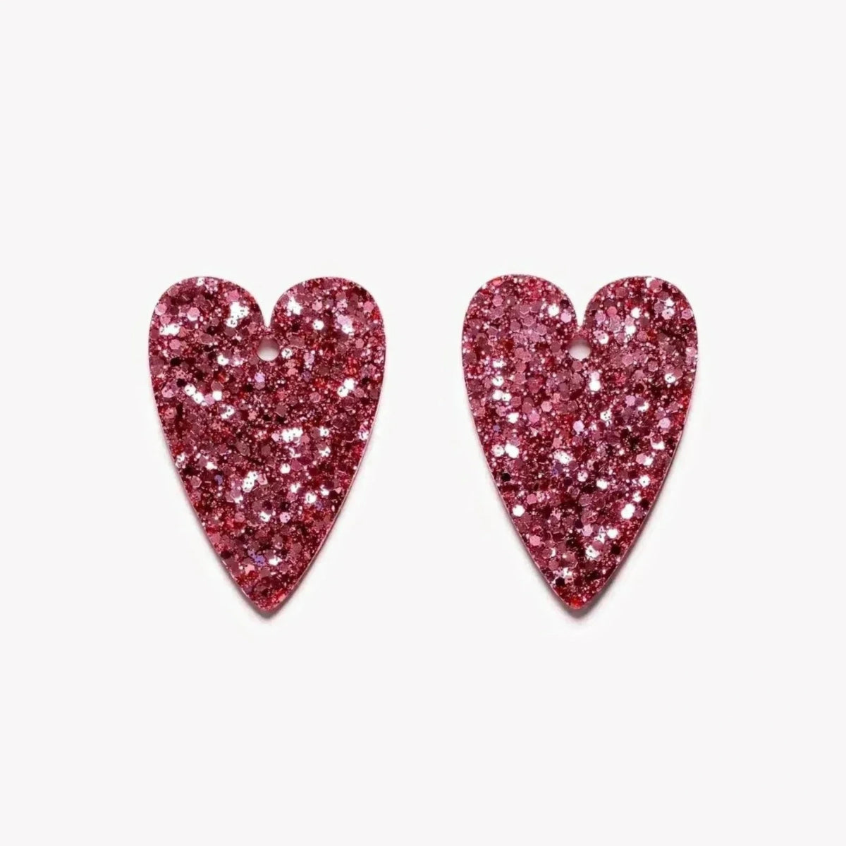 Paire de charms Cœur coloris Champagne Rosé (n°14) – Les Nicolettes