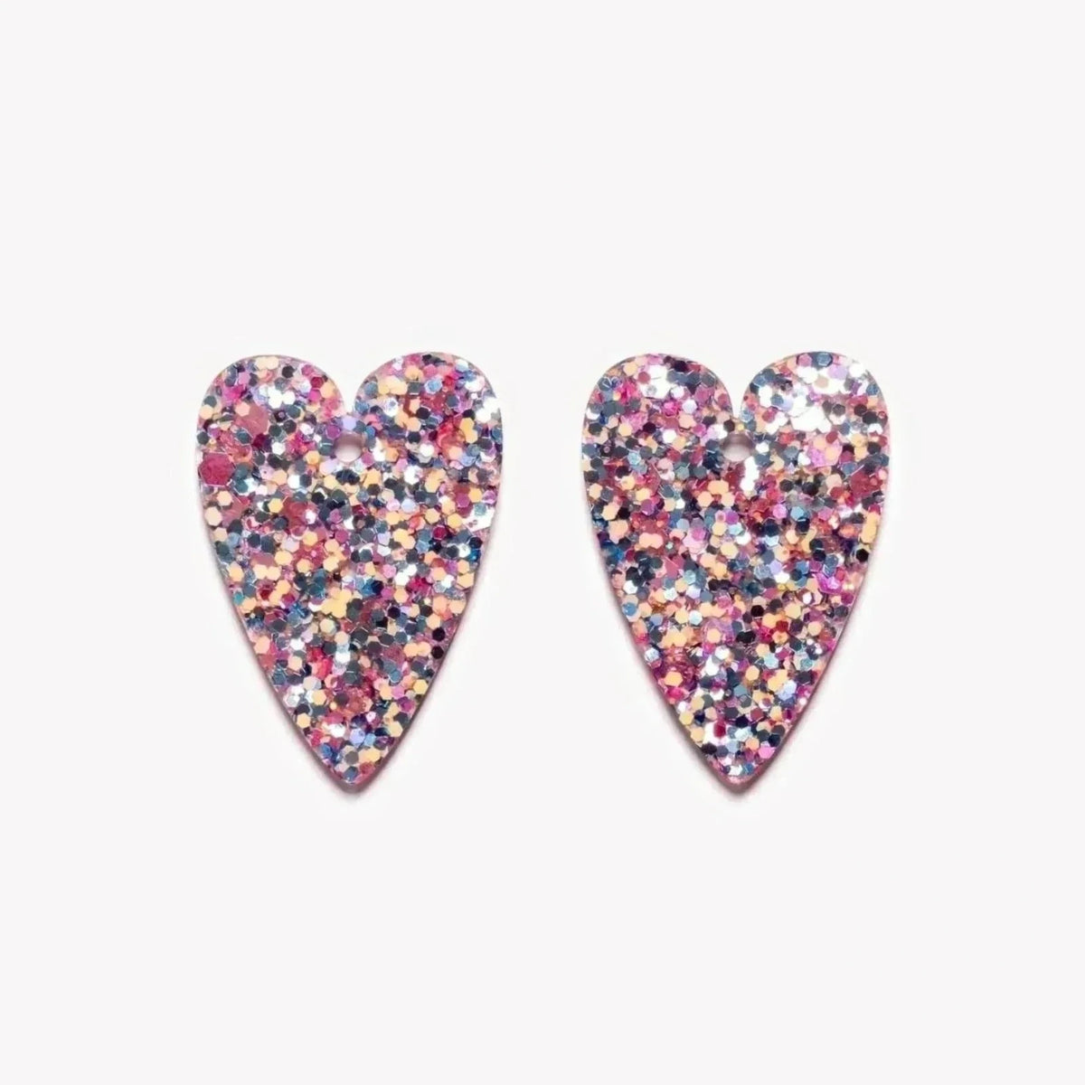 Paire de charms Cœur coloris Orange Bleu Parme (n°6) – Les Nicolettes