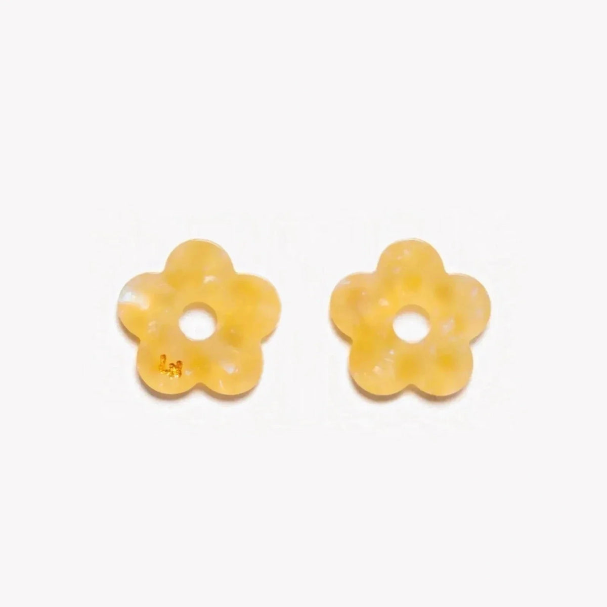 Paire de charms Fleur Acétate coloris Jaune (n°8) – Les Nicolettes