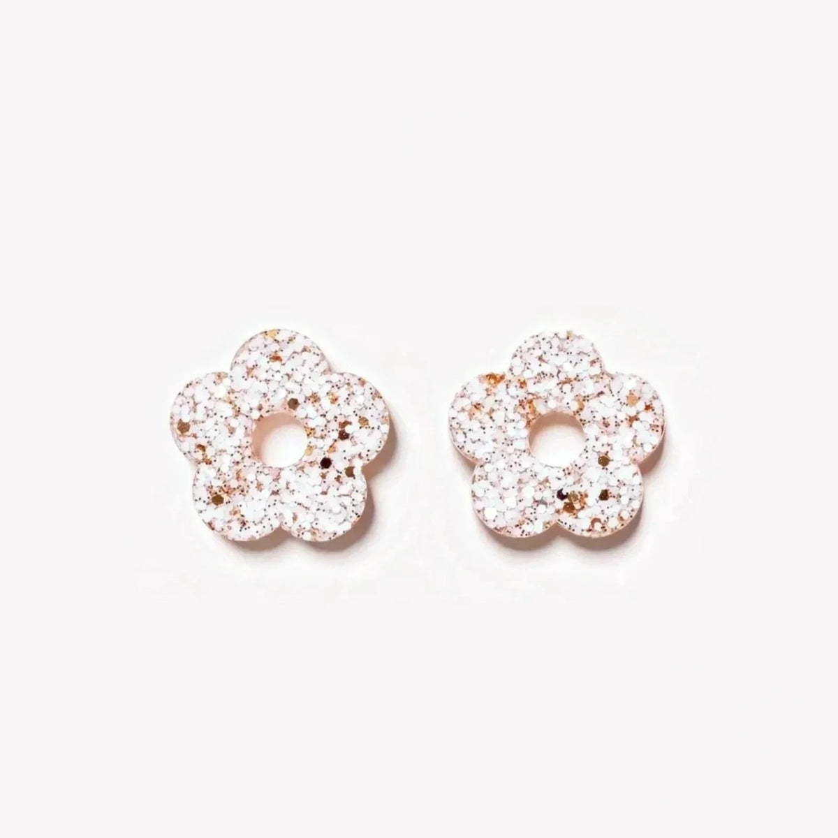 Paire de charms Fleur coloris Ivoire Champagne (n°16) – Les Nicolettes