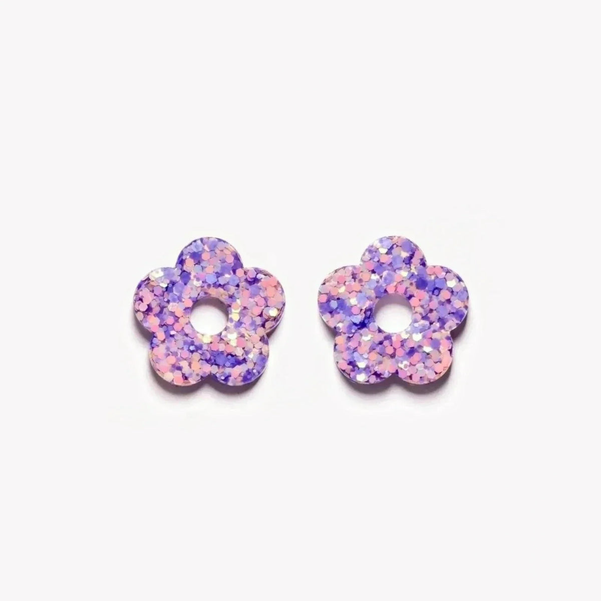 Paire de charms Fleur coloris Mauve Orange (n°8) – Les Nicolettes