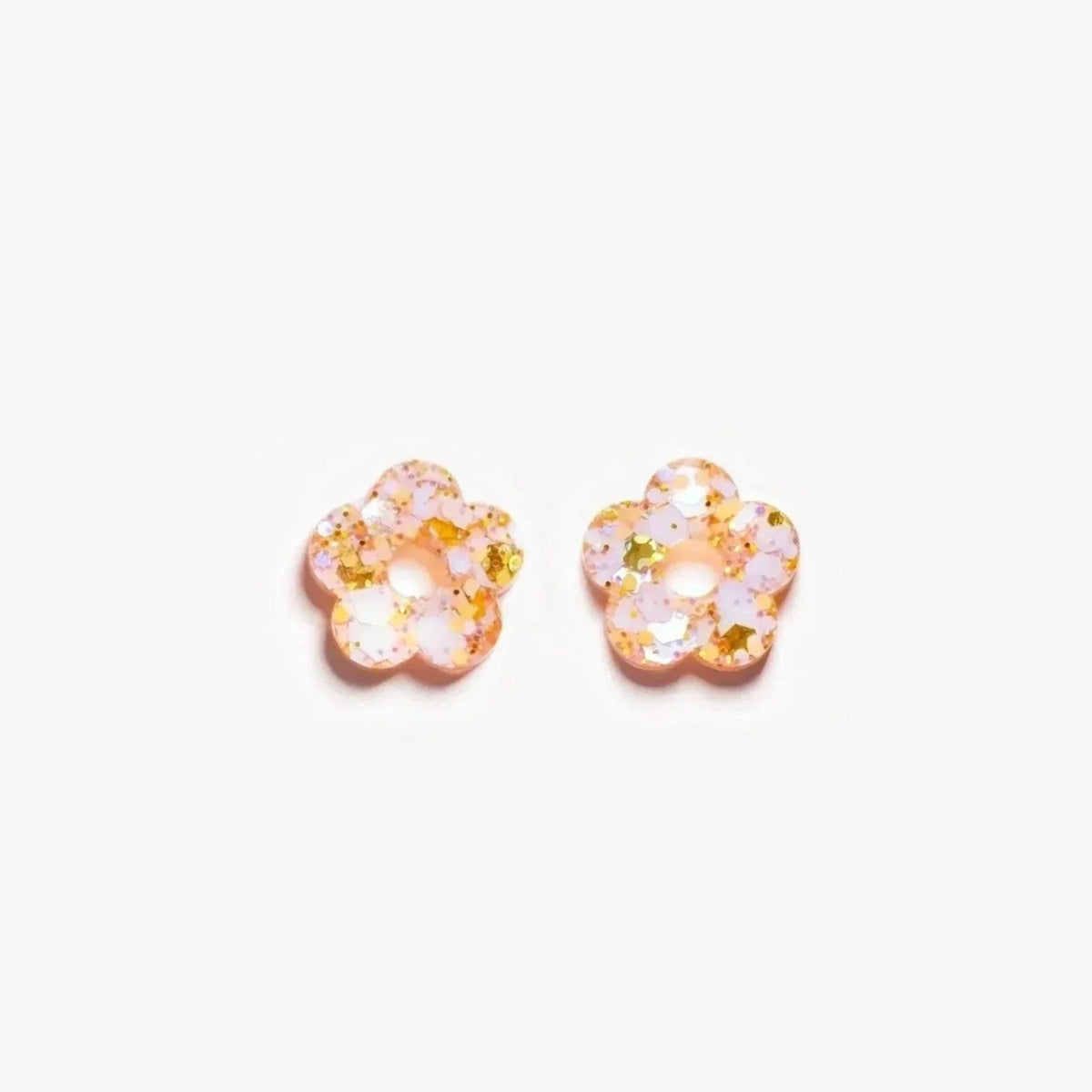 Coppia di charms Mini Fiore colore Avorio Arancione (n. 1) – Les Nicolettes