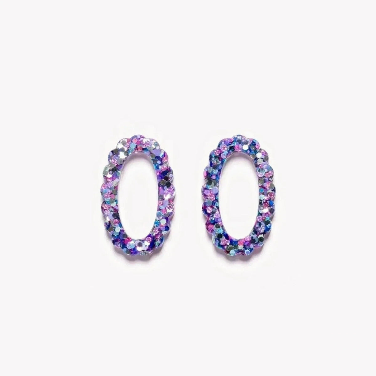 Pair of Oval charms in Mix Purple Blue (no. 3) – Les Nicolettes