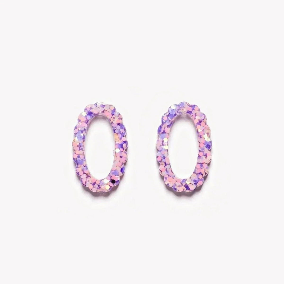 Pair of Oval charms in Mauve Orange (no. 8) – Les Nicolettes