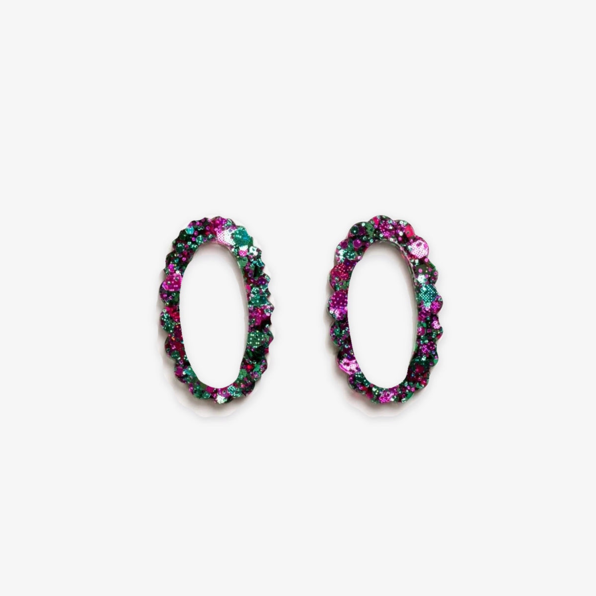 Charms Ovale Émeraude Fuchsia-Les Nicolettes