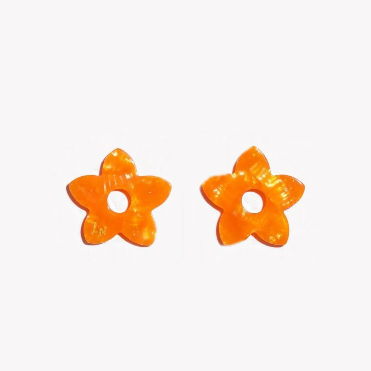Paire de charms Tiaré Acétate coloris Orange (n°11) – Les Nicolettes