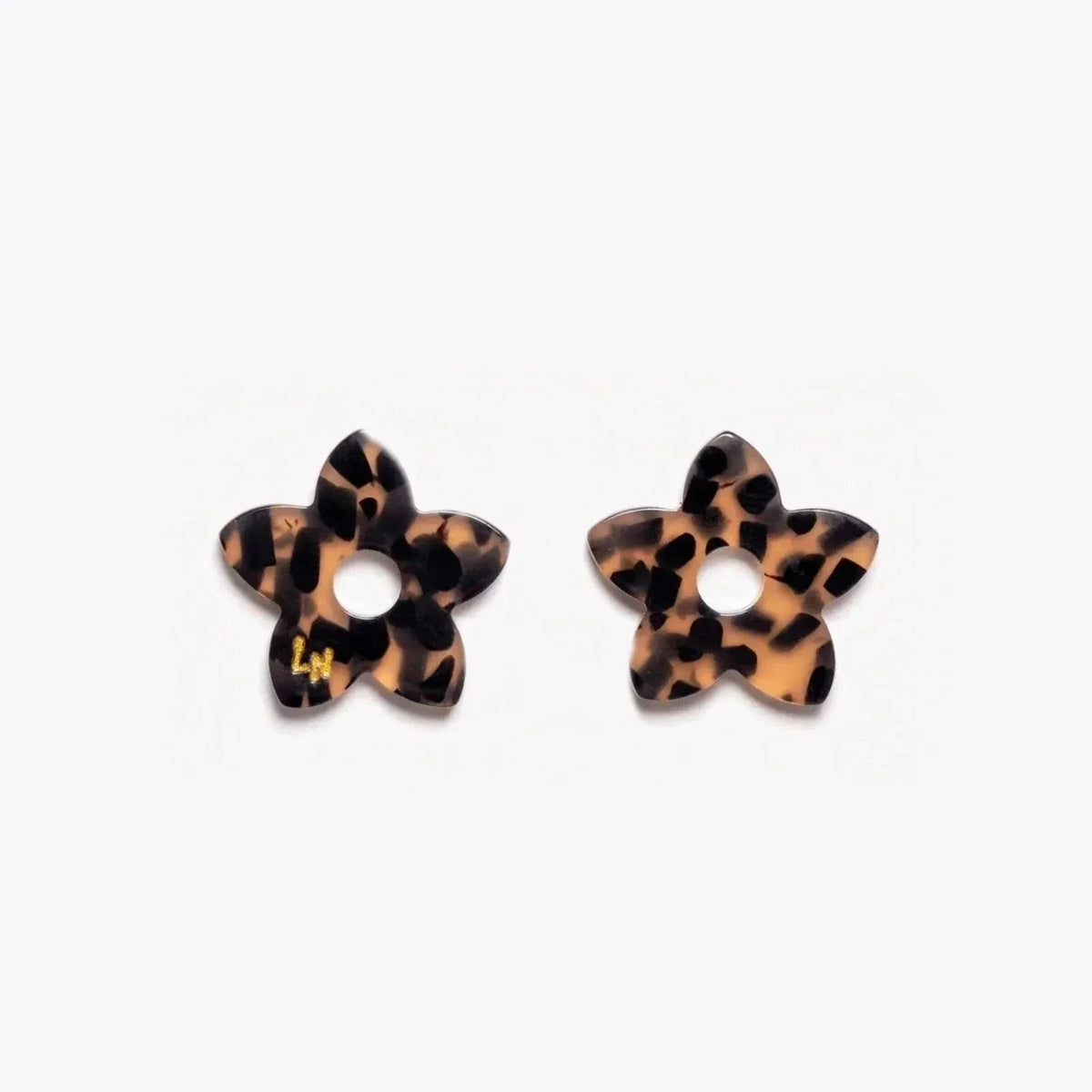 Paire de charms Tiaré Acétate coloris Léopard (n°1) – Les Nicolettes