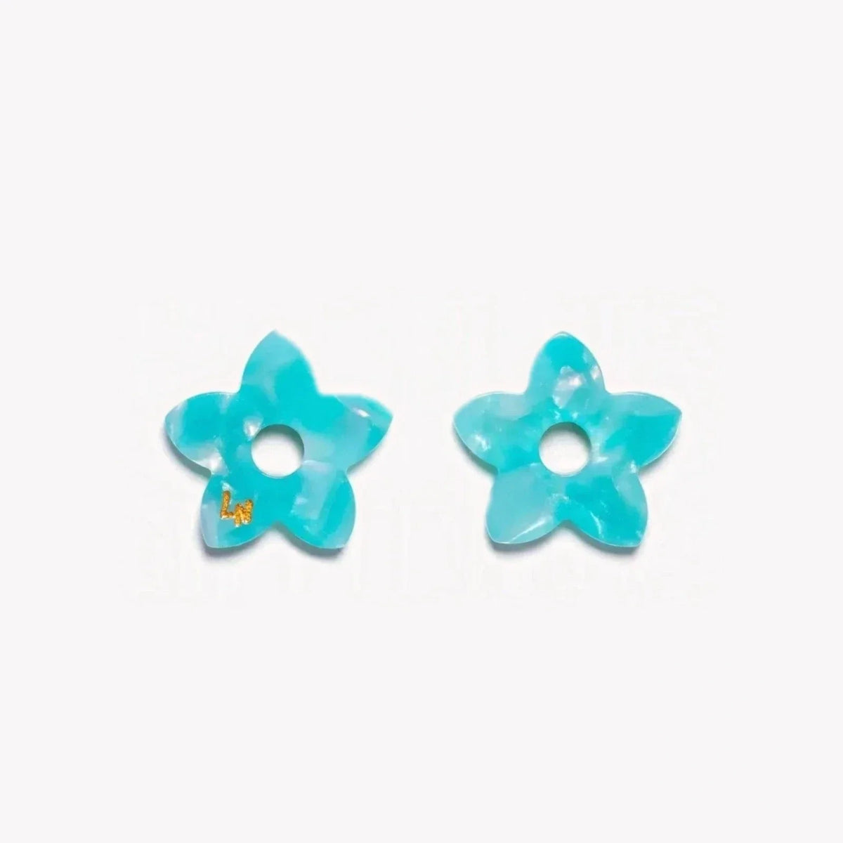 Paire de charms Tiaré Acétate coloris Bleu Ciel (n°2) – Les Nicolettes