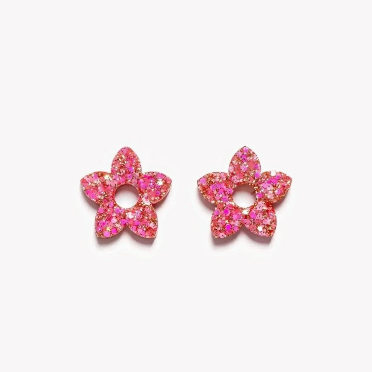 Paire de charms Tiaré coloris Mix Rose Rouge (n°1) – Les Nicolettes