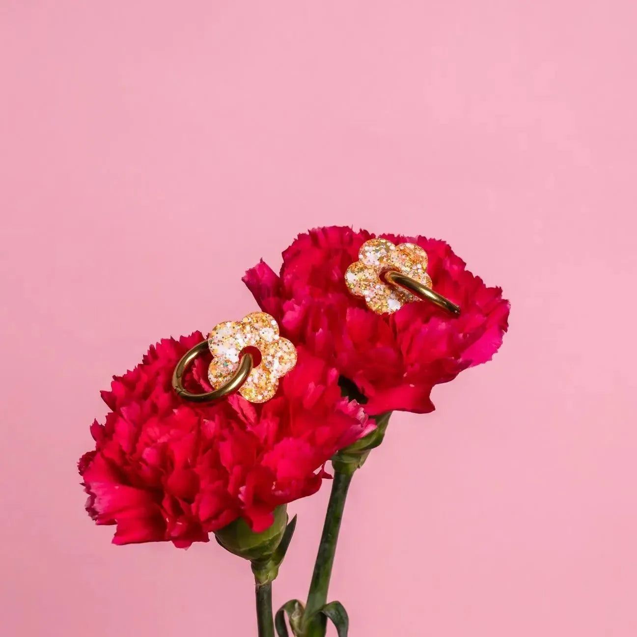 Créoles Fleur Ivoire Orange-Les Nicolettes