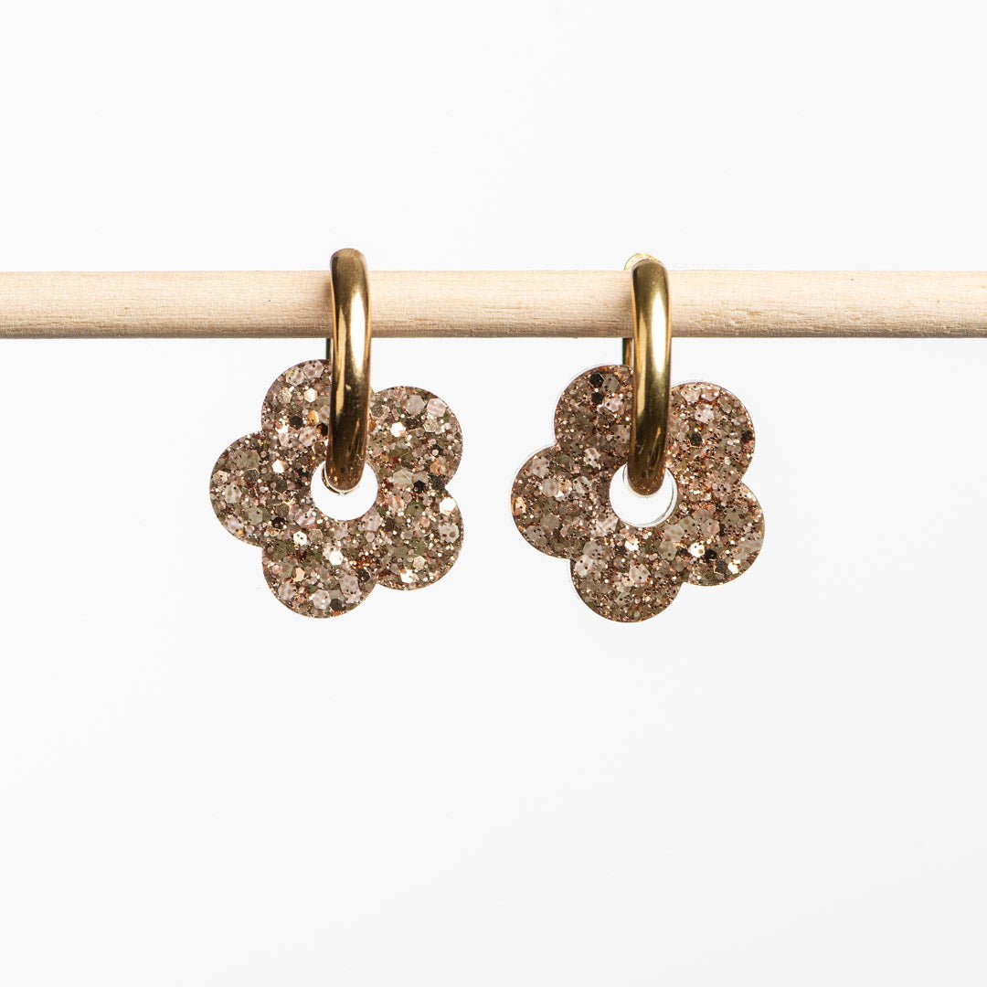 Créoles Fleur Kaki Champagne-Les Nicolettes