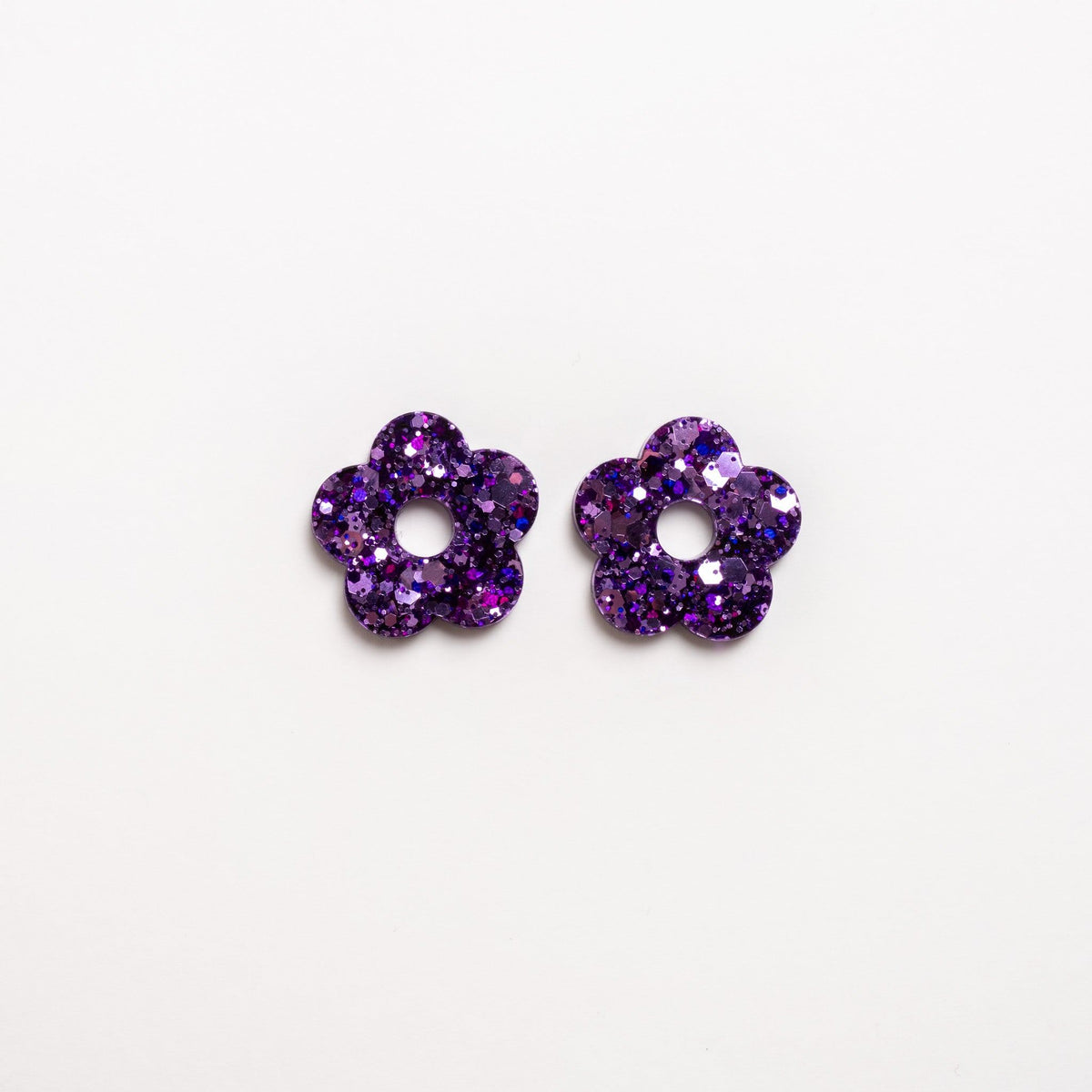 Créoles Fleur Mix Violet-Les Nicolettes