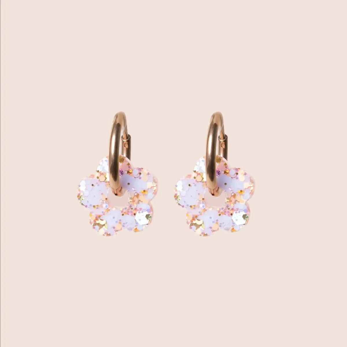 Créoles Mini Fleur Ivoire Orange – Les Nicolettes