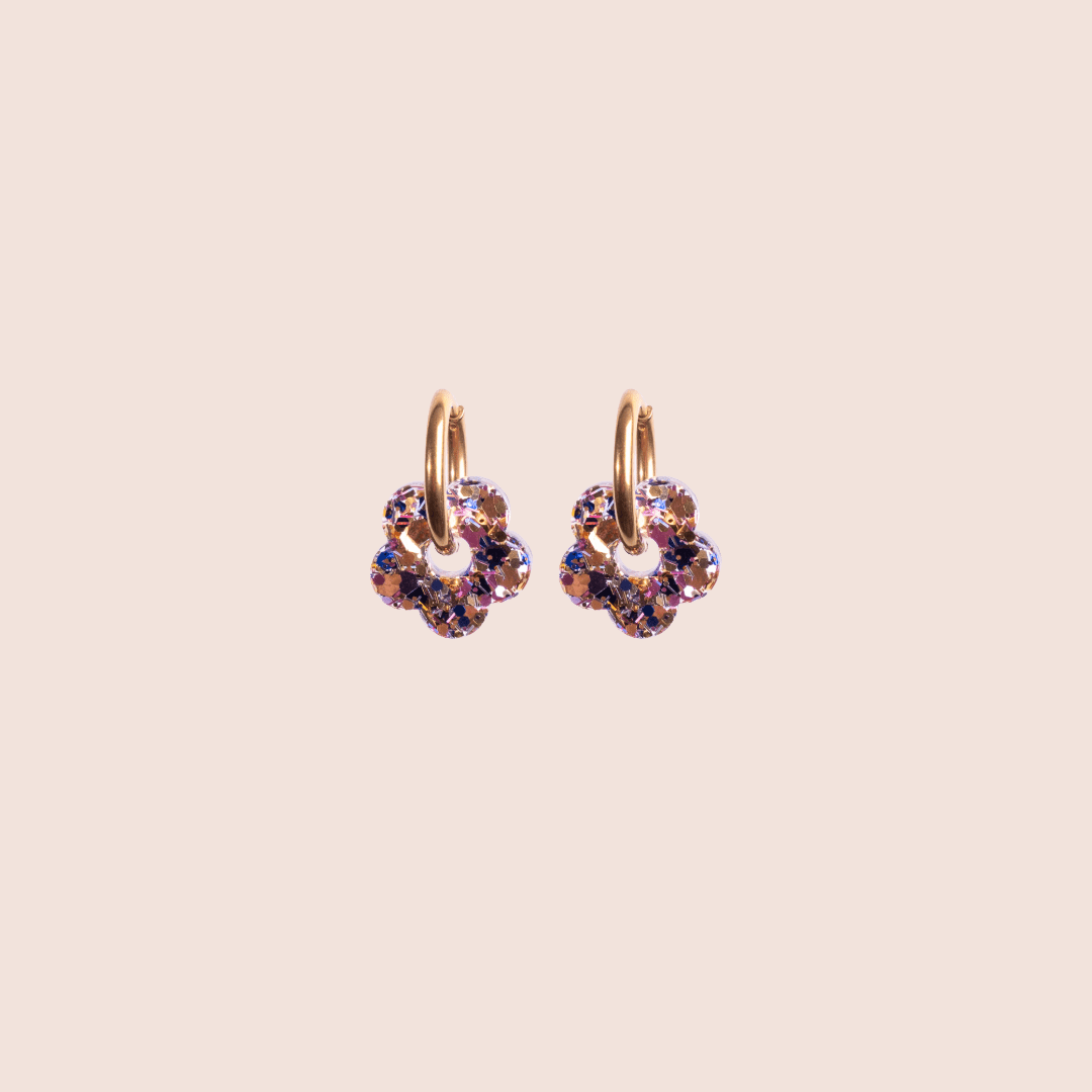 Créoles Mini Fleur Mix Disco-Les Nicolettes