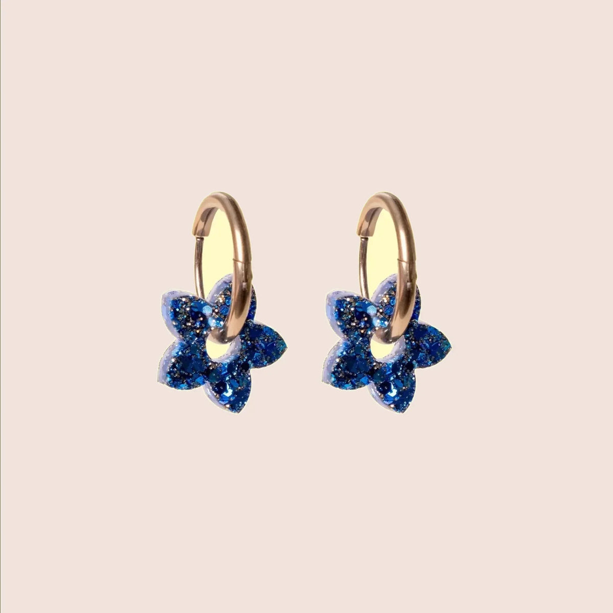 Créoles Mini Tiaré Mix Bleu – Les Nicolettes