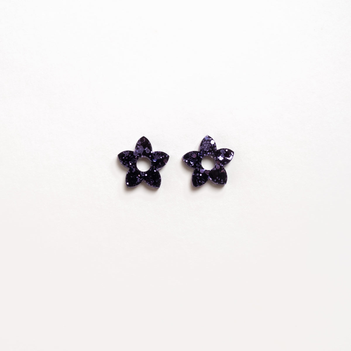 Créoles Mini Tiaré Night Blue-Les Nicolettes