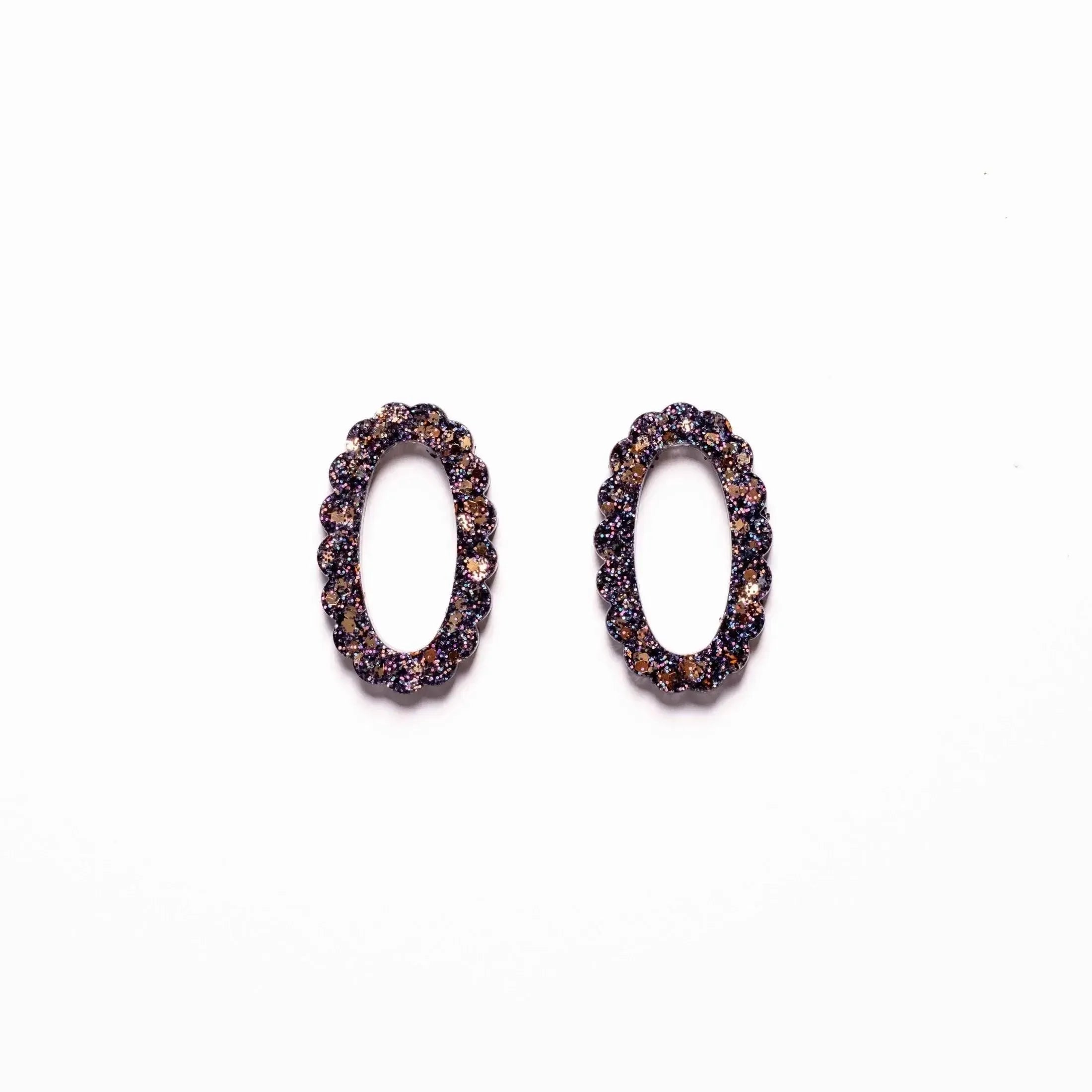 Créoles Ovale Dark Gold-Les Nicolettes