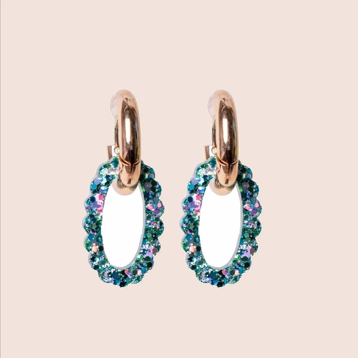 Créoles Ovale Mix Vert 2.0 – Les Nicolettes