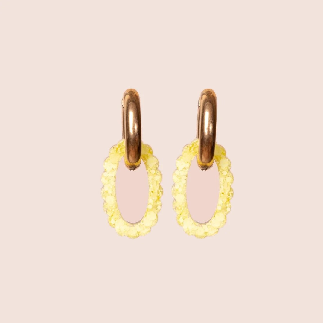 Créoles Ovale Sorbet Citron – Les Nicolettes