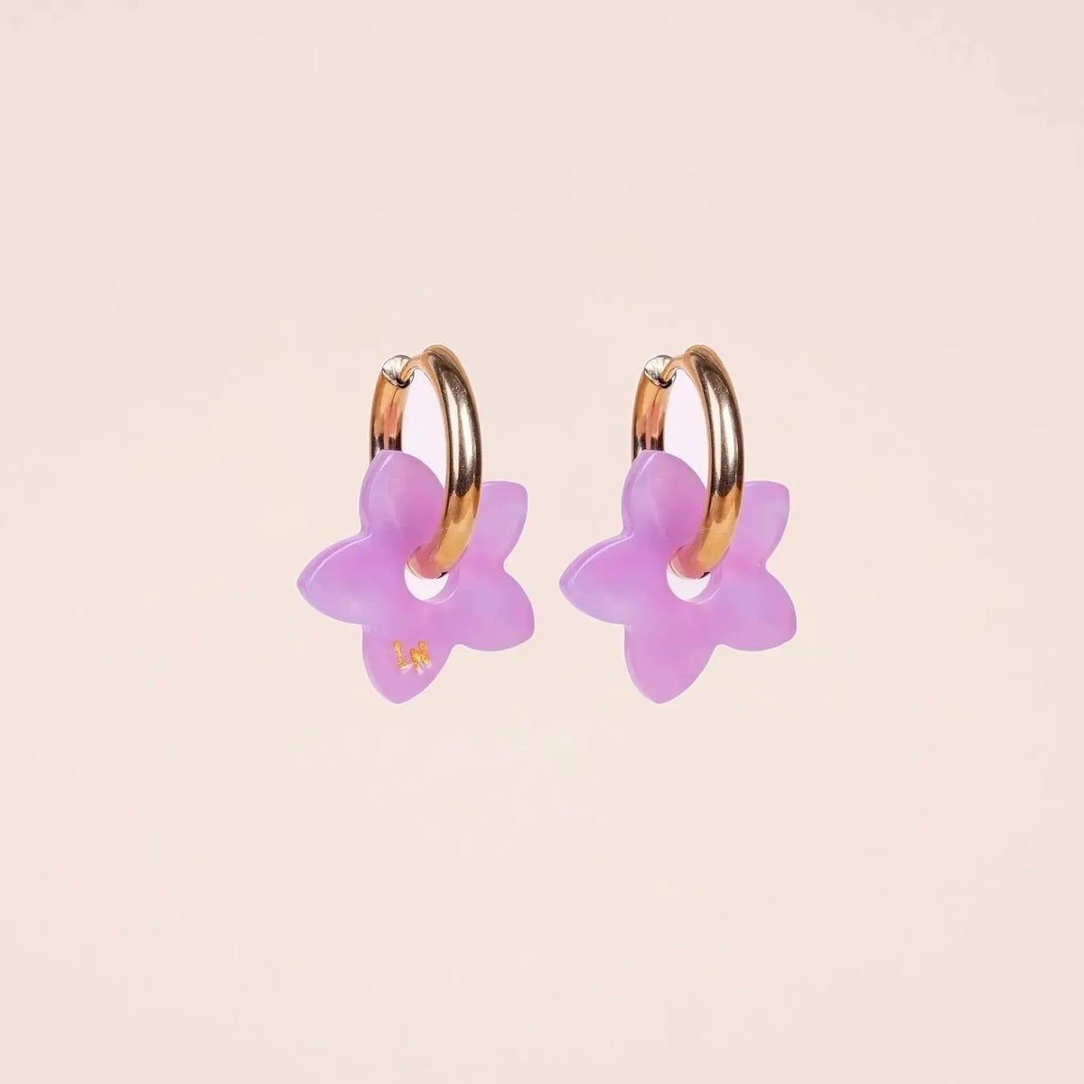 Créoles Tiaré Acétate Dégradé Rose Lilas – Les Nicolettes