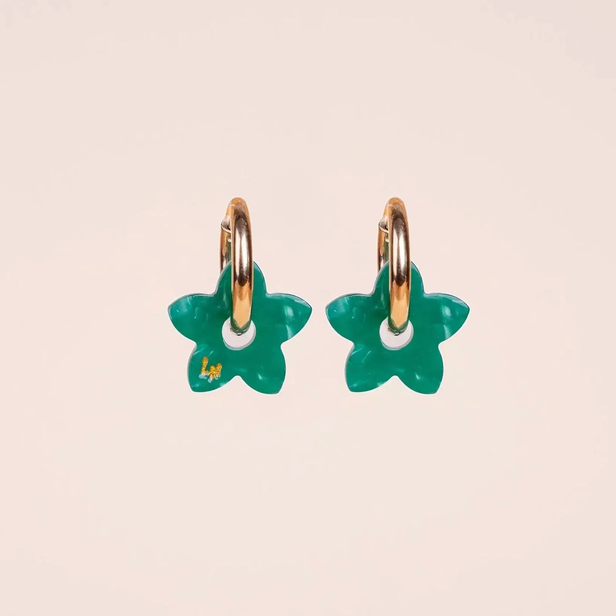 Créoles Tiaré Acétate Vert – Les Nicolettes