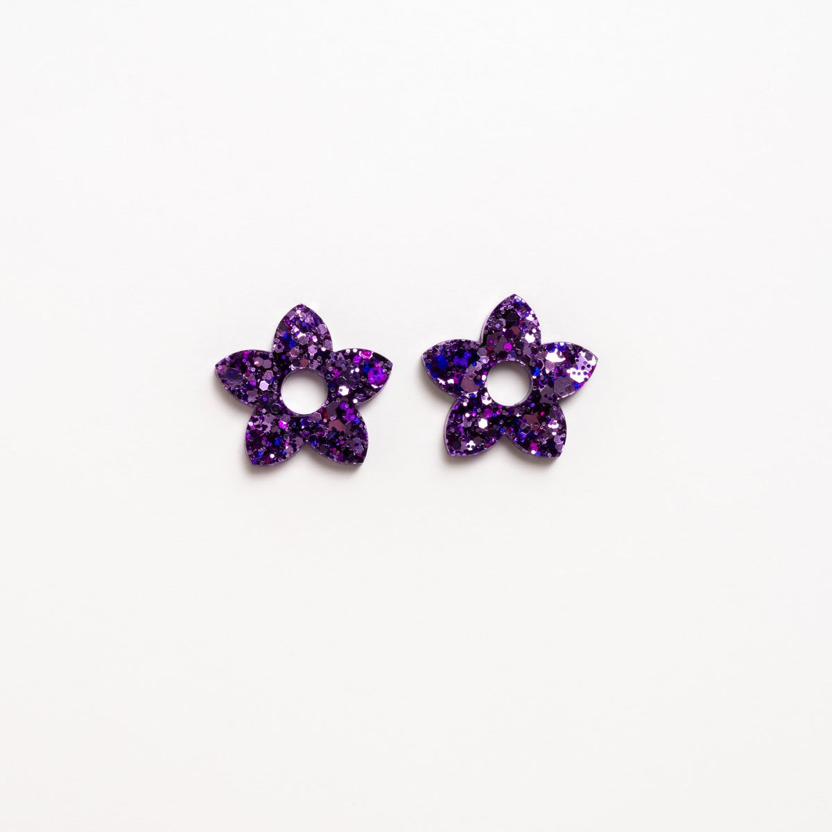 Créoles Tiaré Mix Violet-Les Nicolettes