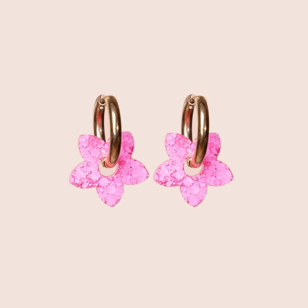 Créoles Tiaré Sorbet Rose – Les Nicolettes