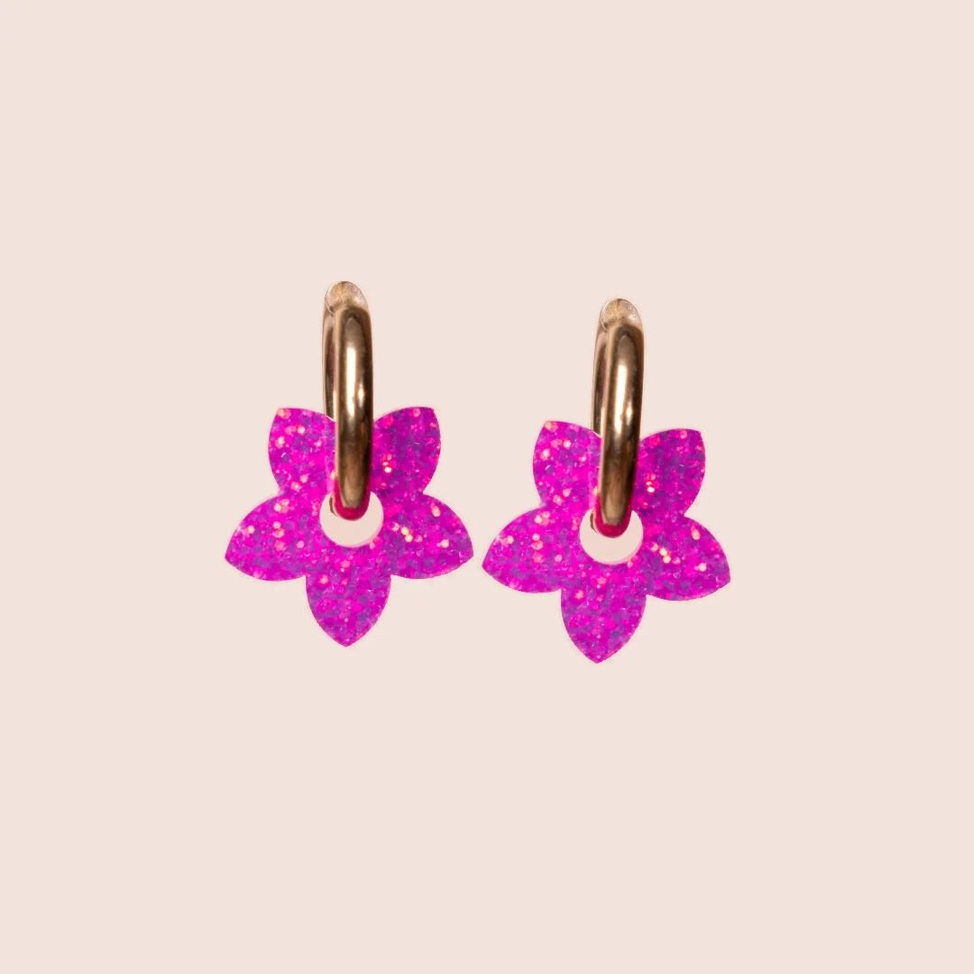 Créoles Tiaré Sorbet Violet – Les Nicolettes