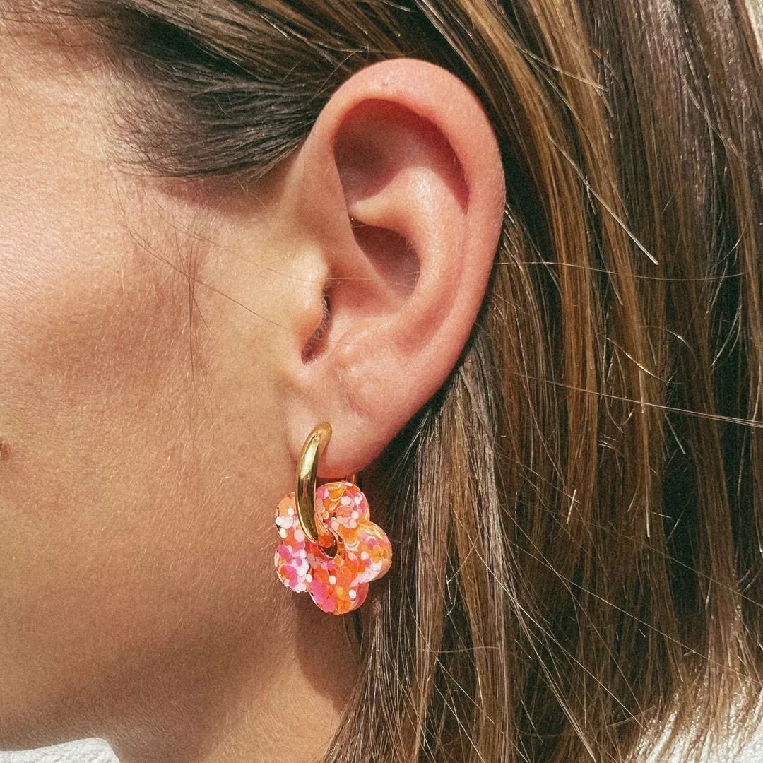 Découvrez nos Boucles d’oreilles et Créoles portées fait main en France en résine époxy Les Nicolettes