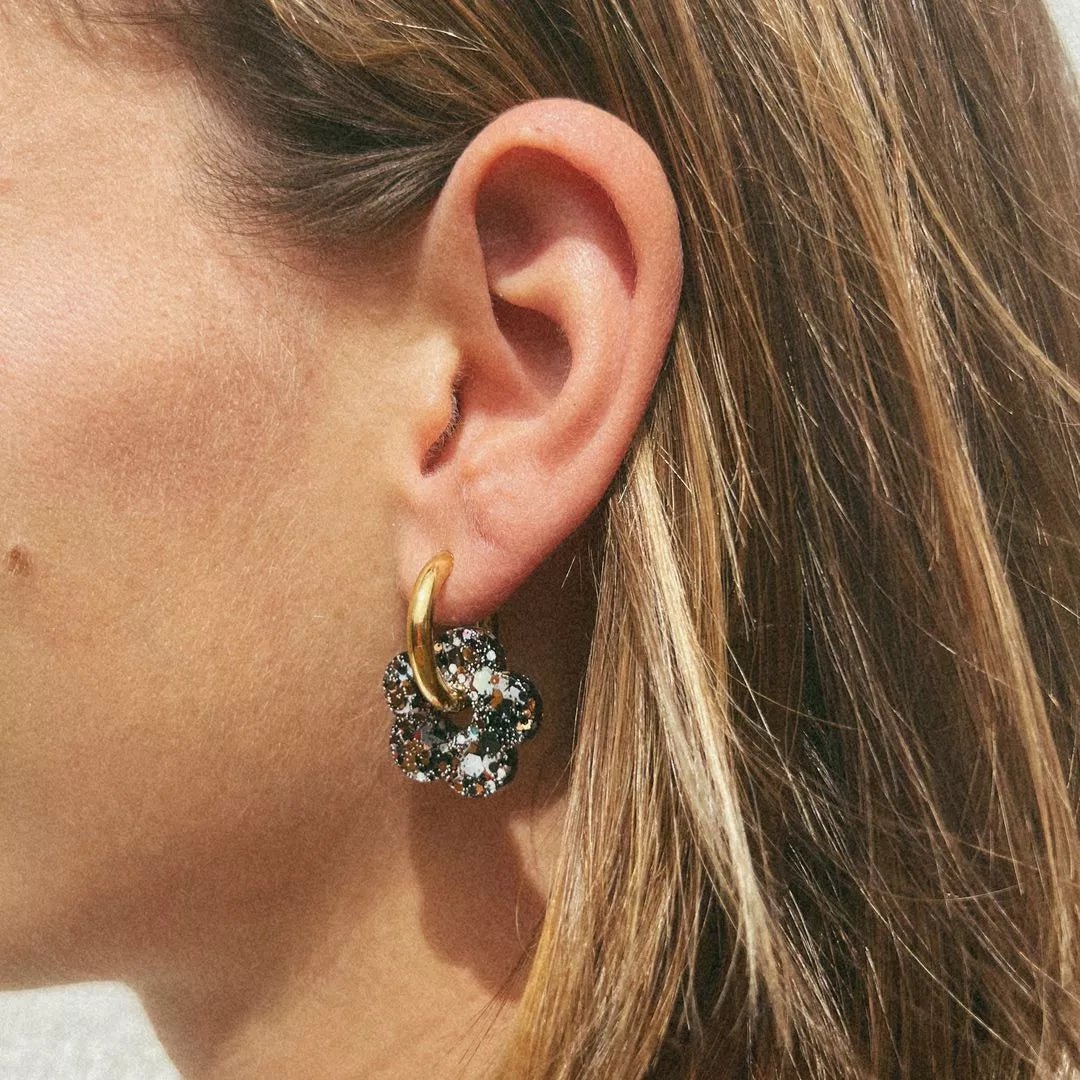 Découvrez nos Boucles d’oreilles et Créoles portées fait main en France en résine époxy Les Nicolettes