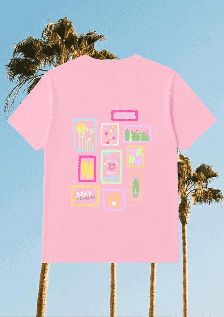 T-Shirt Rosa | Briefmarken