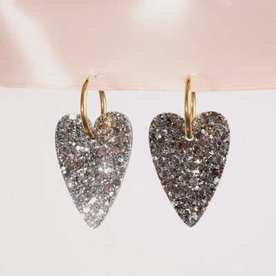 Stop motion – Boucles d'oreilles Cœur Mix Kaki – Les Nicolettes