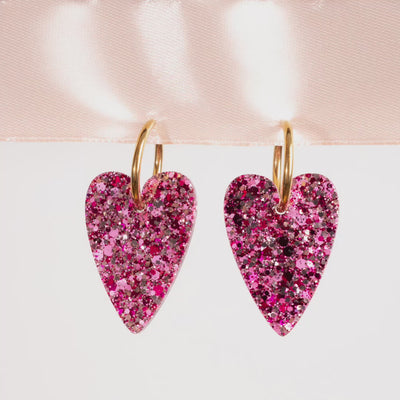 Stop motion – Boucles d'oreilles Cœur Pink Lady – Les Nicolettes