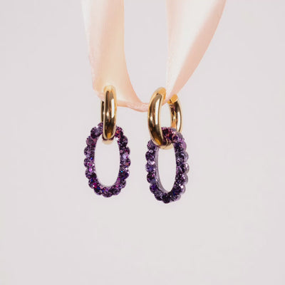 Stop motion – Créoles Ovale Mix Violet – Les Nicolettes