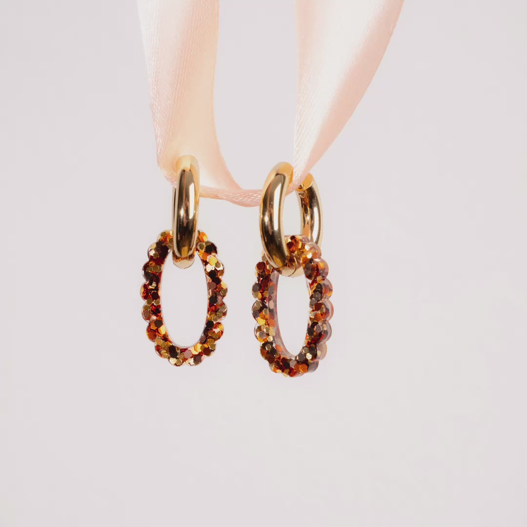 Stop motion – Créoles Ovale Pumpkin Spice – Les Nicolettes