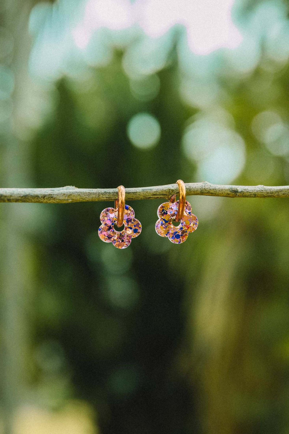 Créoles Mini Fleur Mix Disco