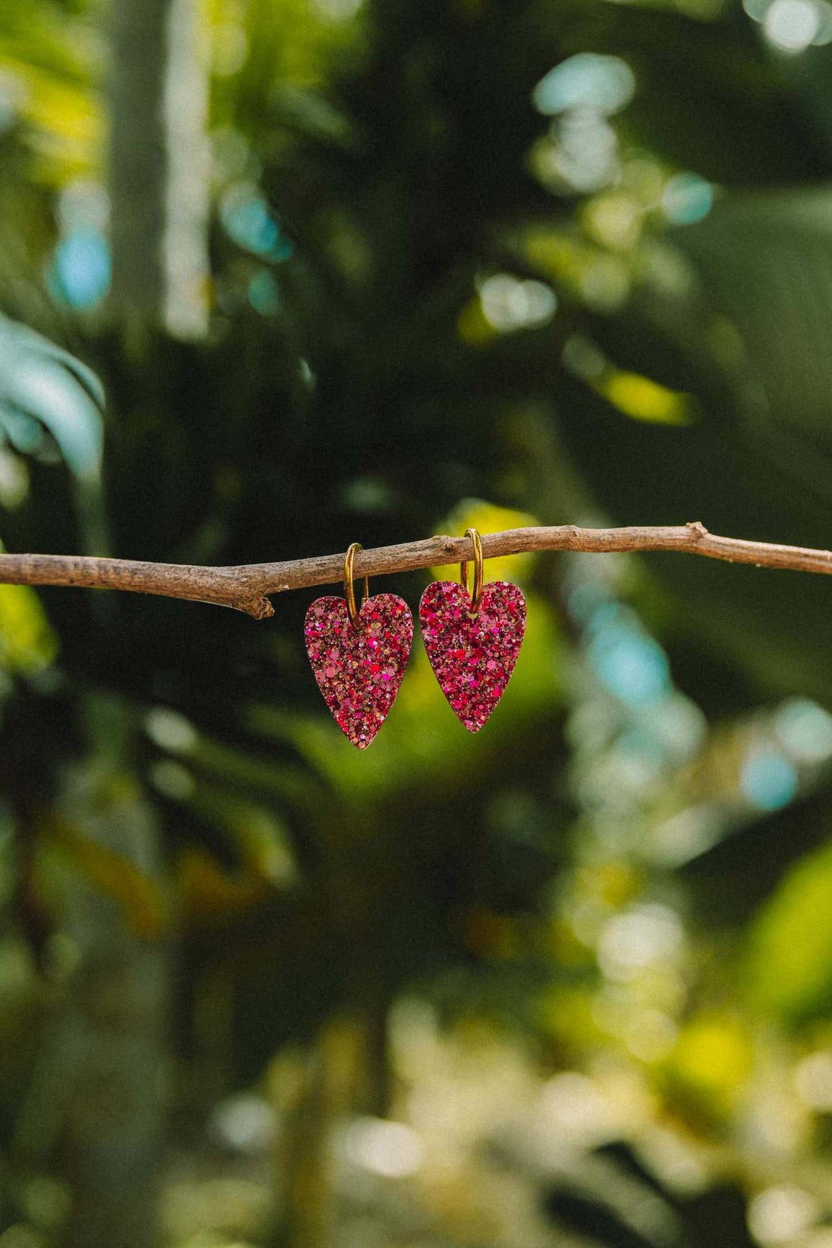 Boucles d'oreilles Cœur Pink Lady-Les Nicolettes